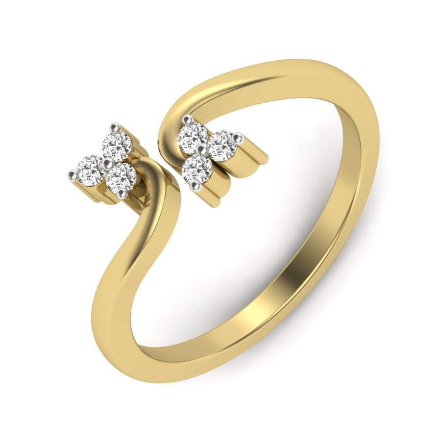 Yellow Gold Plated Sterling Silver Ring