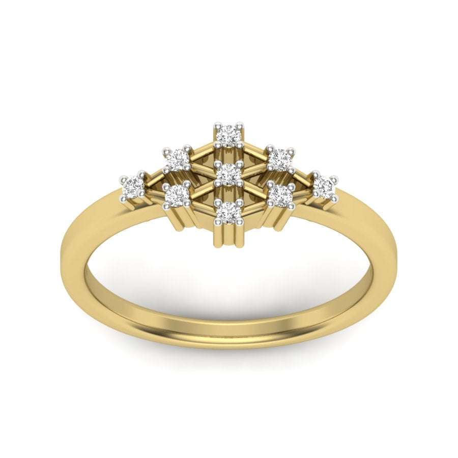 Yellow Gold Plated Sterling Silver Ring
