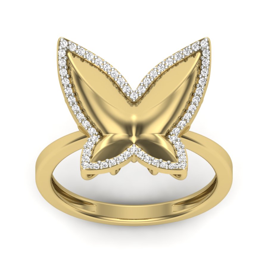 Yellow Gold Plated Sterling Silver Ring