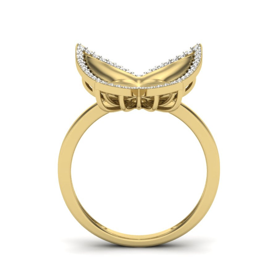 Yellow Gold Plated Sterling Silver Ring