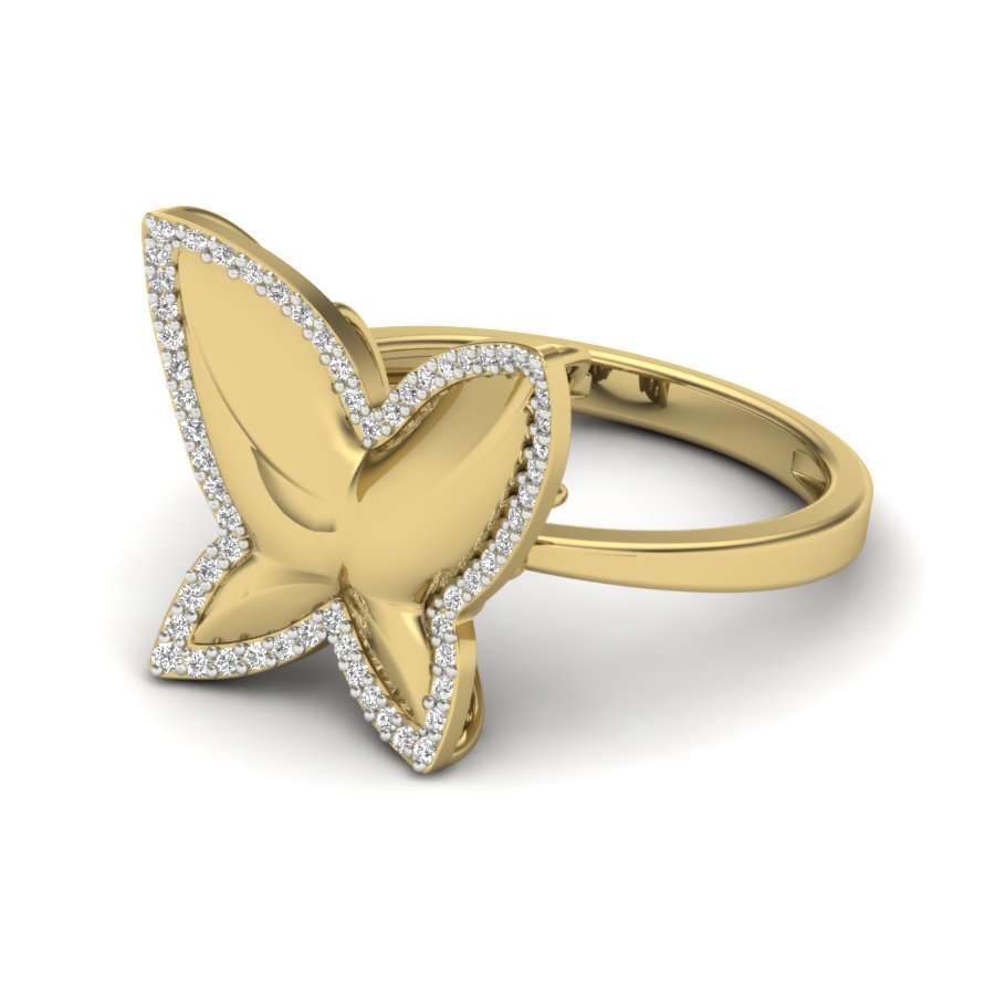 Yellow Gold Plated Sterling Silver Ring