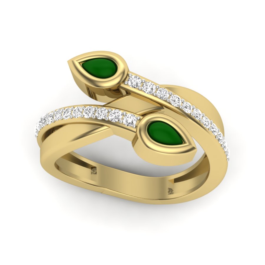 Yellow Gold Plated Sterling Silver Ring