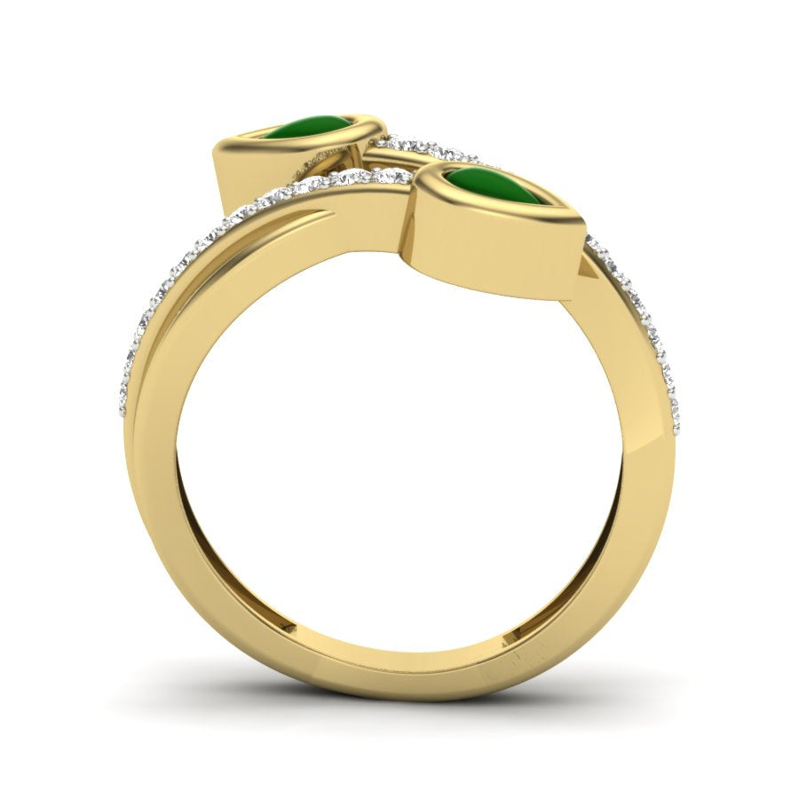 Yellow Gold Plated Sterling Silver Ring