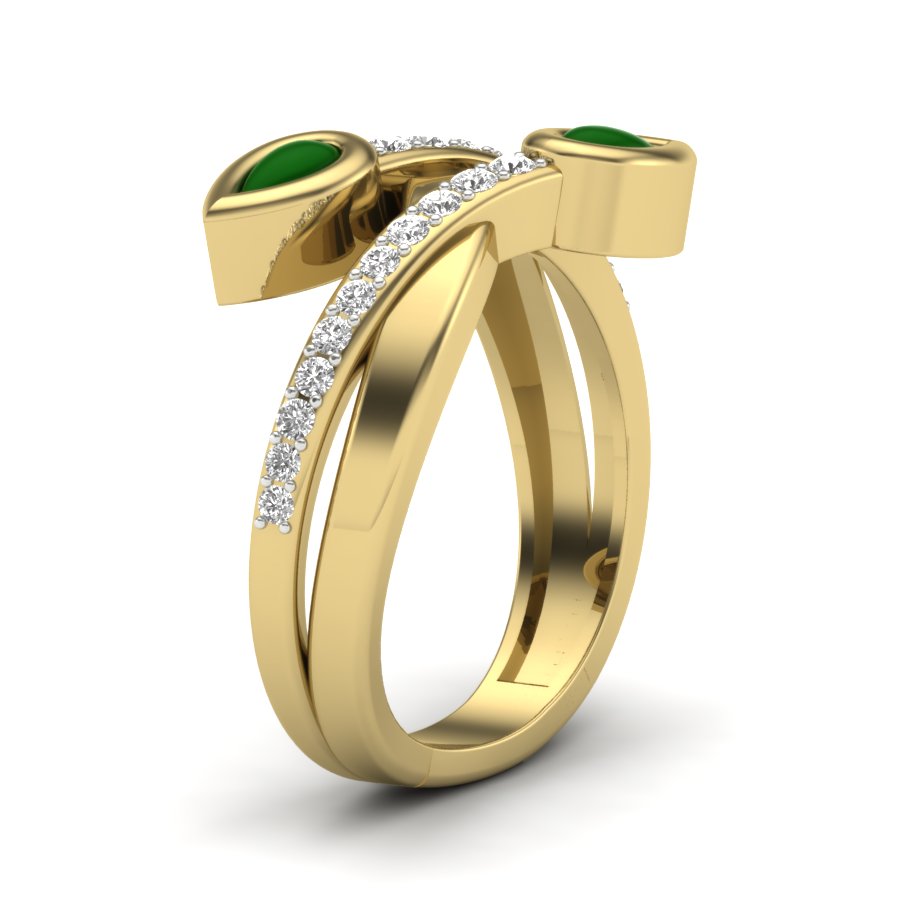 Yellow Gold Plated Sterling Silver Ring