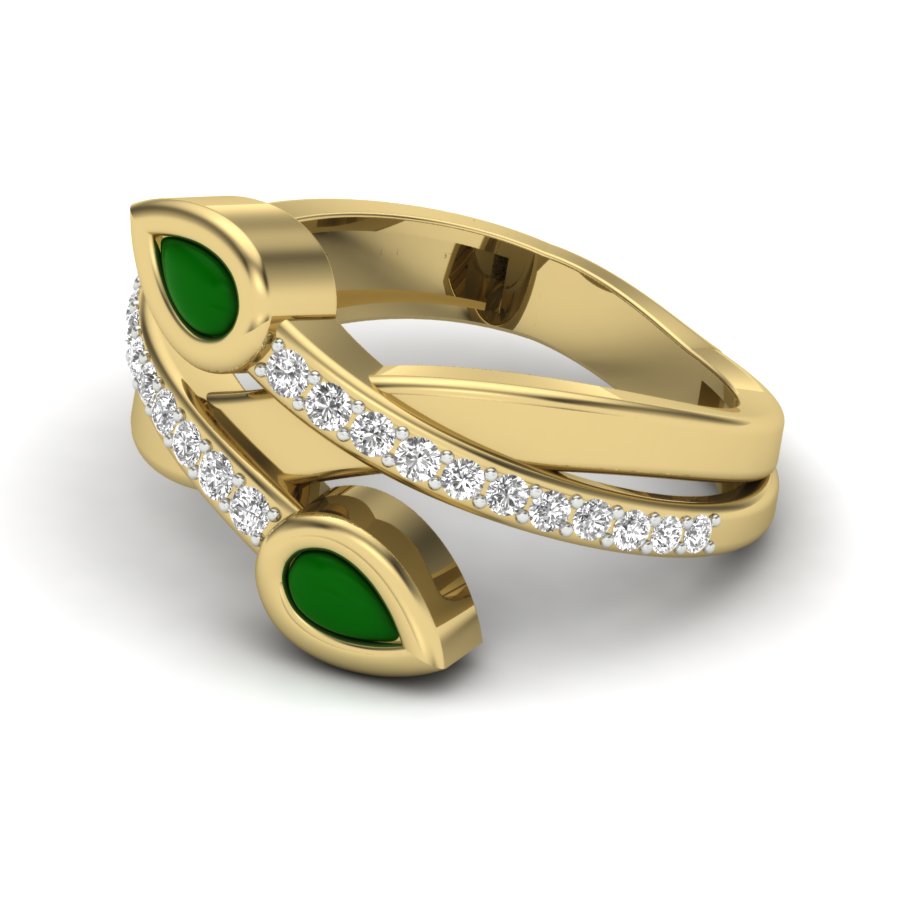 Yellow Gold Plated Sterling Silver Ring