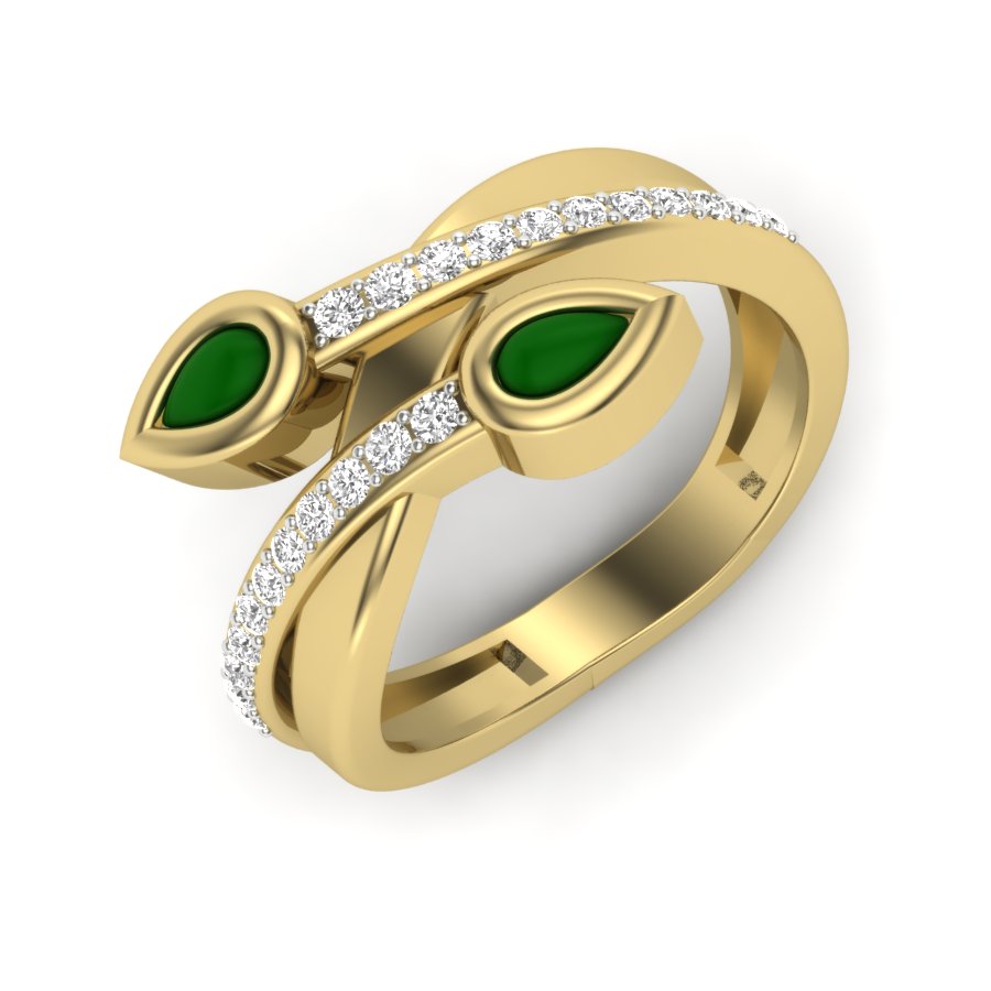 Yellow Gold Plated Sterling Silver Ring