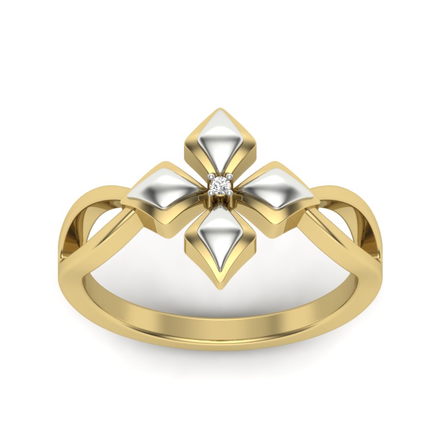 Yellow Gold Plated Sterling Silver Ring