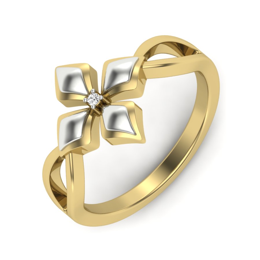Yellow Gold Plated Sterling Silver Ring