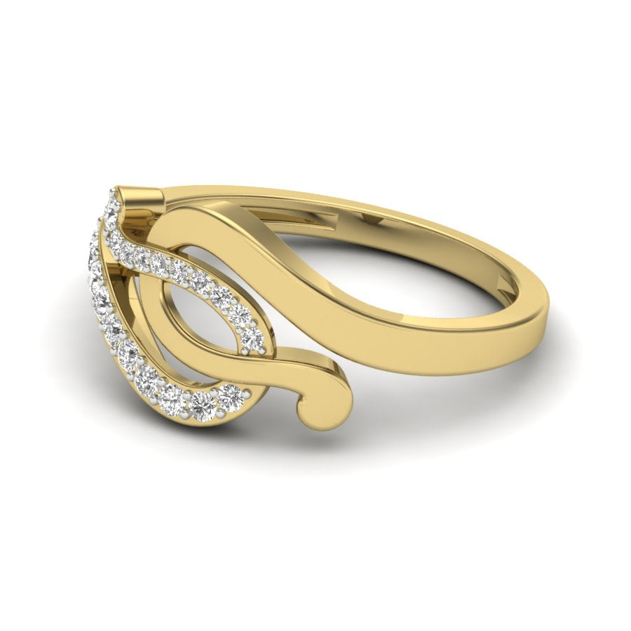 Yellow Gold Plated Sterling Silver Ring