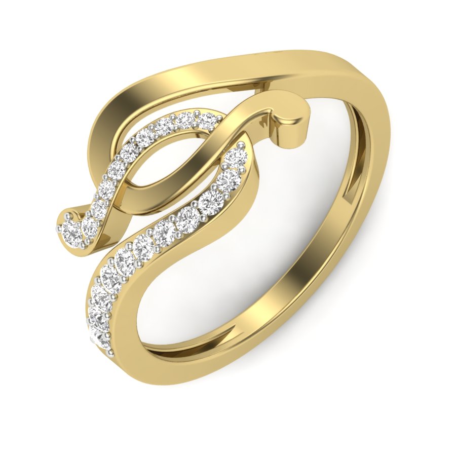 Yellow Gold Plated Sterling Silver Ring