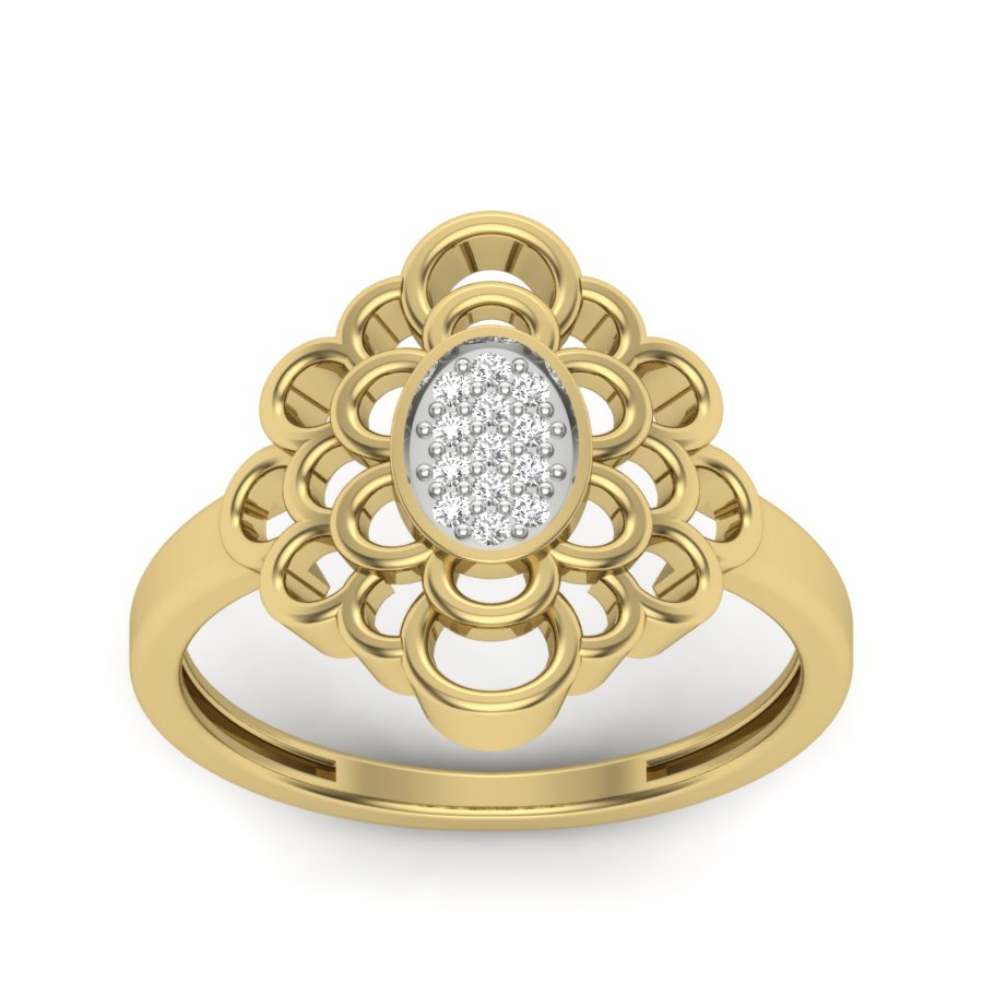 Yellow Gold Plated Sterling Silver Ring