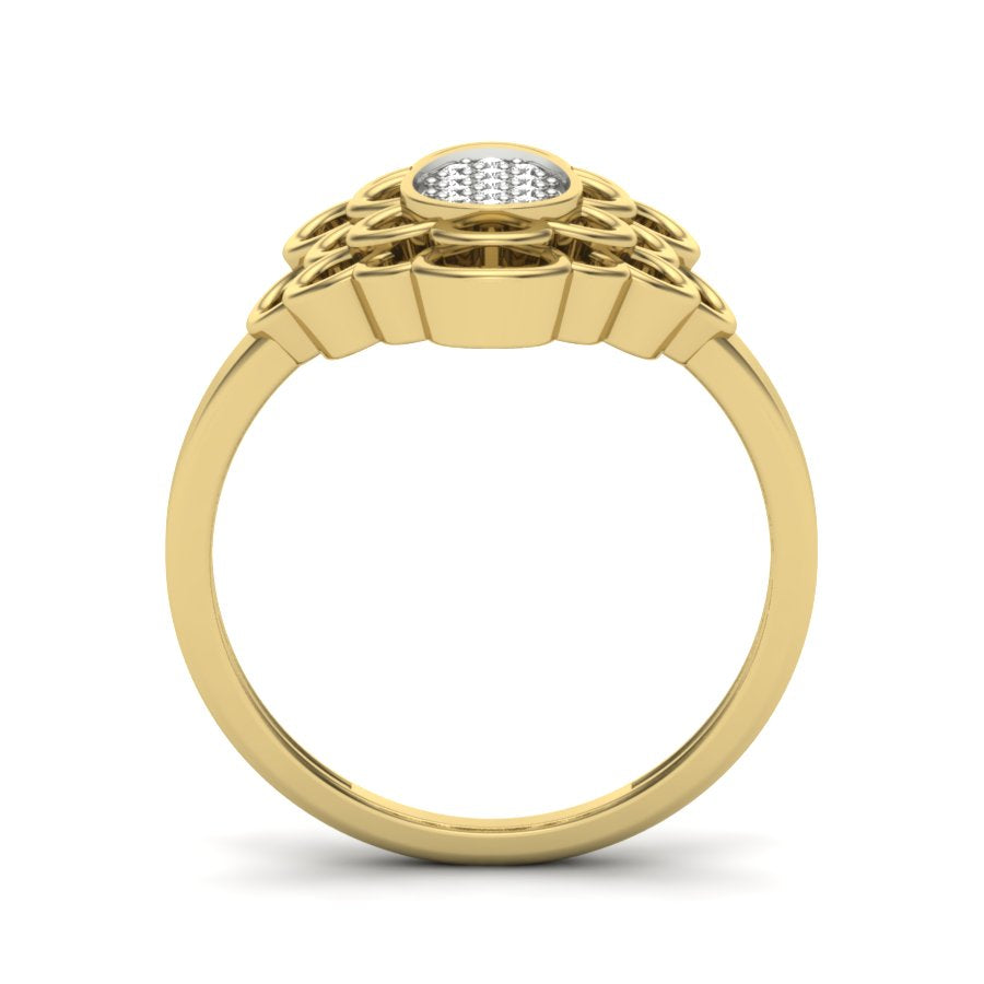 Yellow Gold Plated Sterling Silver Ring