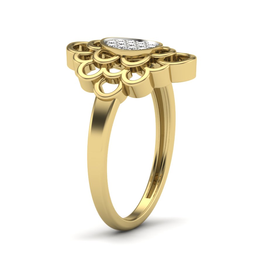 Yellow Gold Plated Sterling Silver Ring