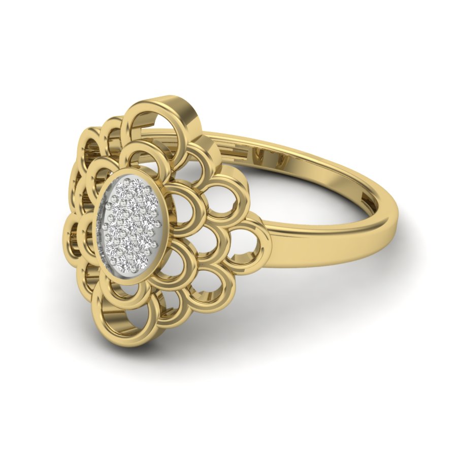 Yellow Gold Plated Sterling Silver Ring