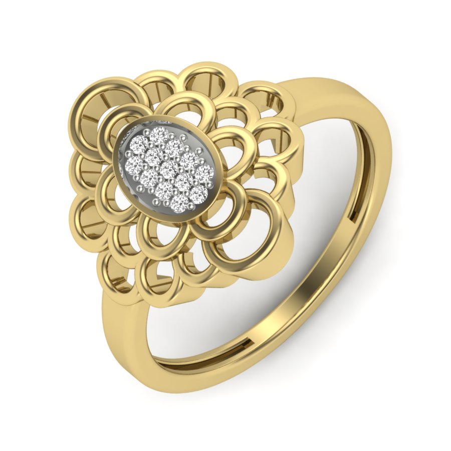 Yellow Gold Plated Sterling Silver Ring