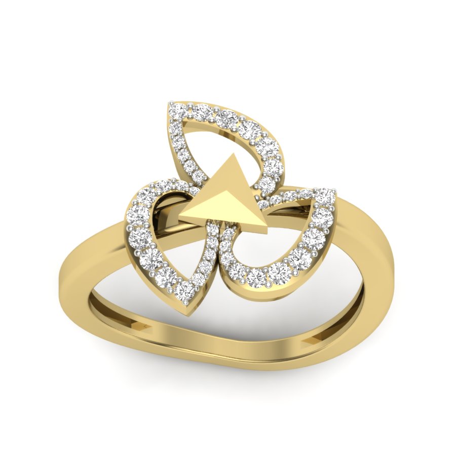 Yellow Gold Plated Sterling Silver Ring