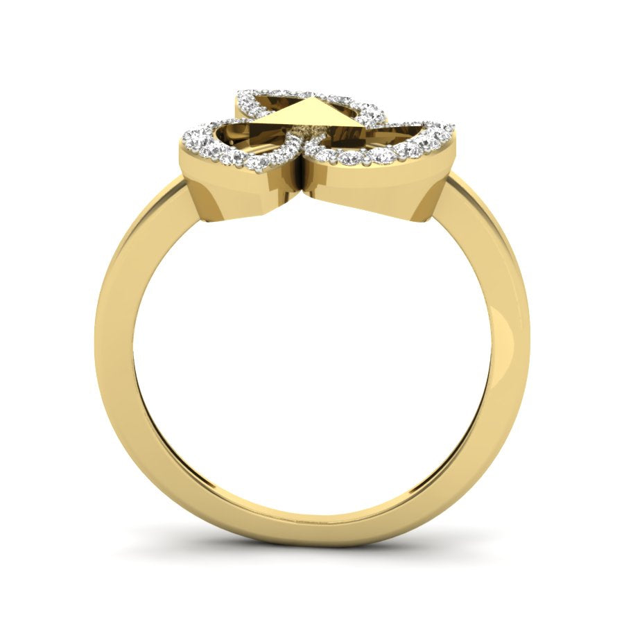 Yellow Gold Plated Sterling Silver Ring