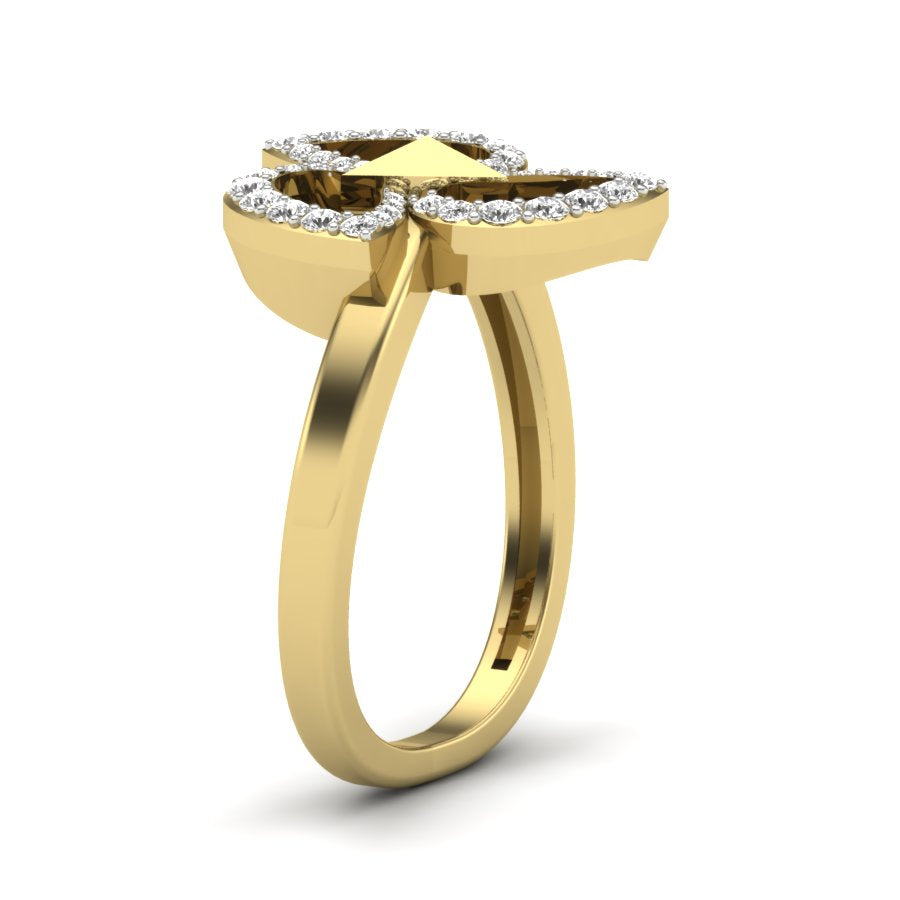 Yellow Gold Plated Sterling Silver Ring