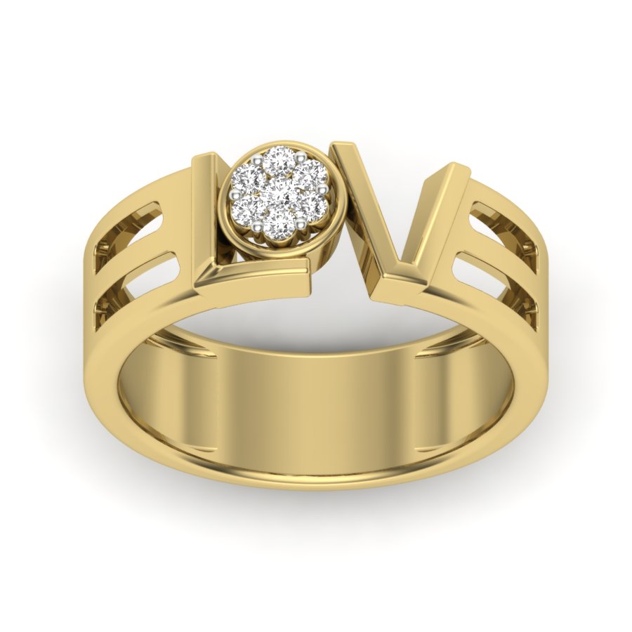 Yellow Gold Plated Sterling Silver Ring