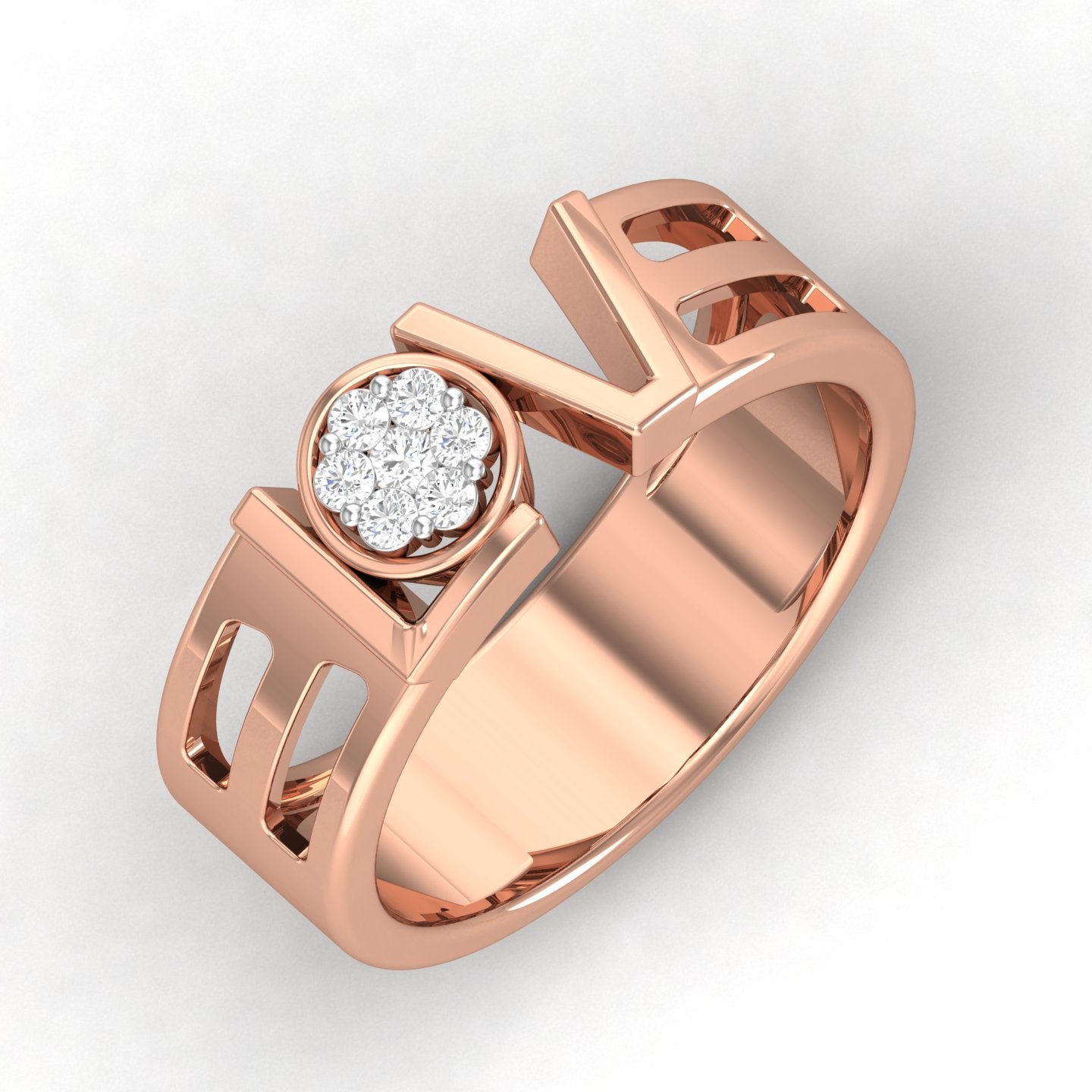 Rose Gold Plated Sterling Silver Ring