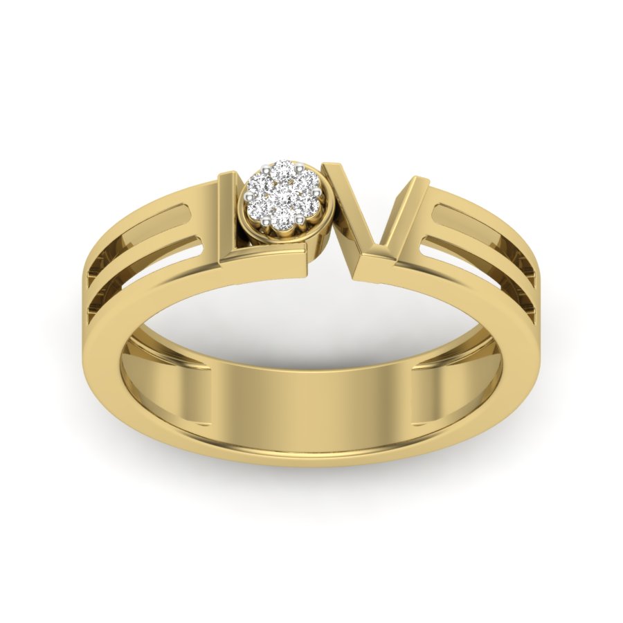 Yellow Gold Plated Sterling Silver Ring
