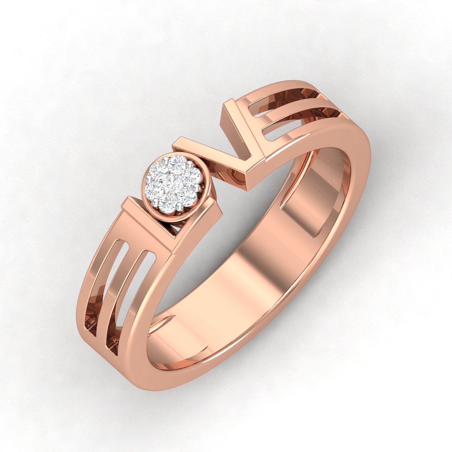 Rose Gold Plated Sterling Silver Ring
