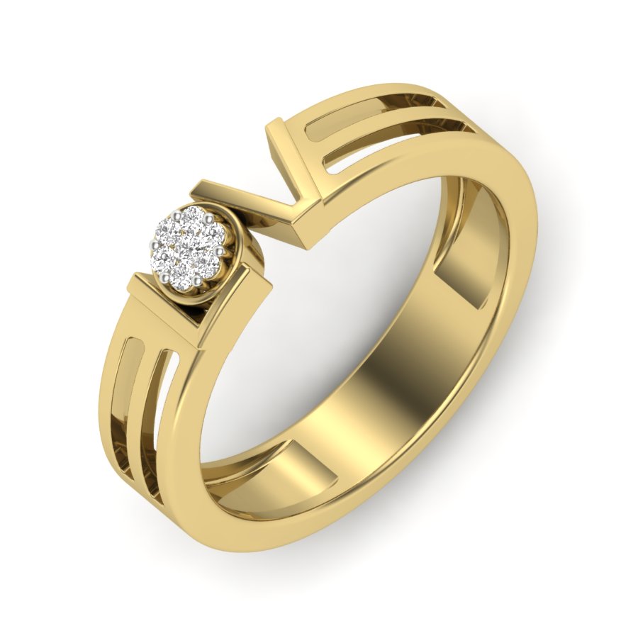 Yellow Gold Plated Sterling Silver Ring