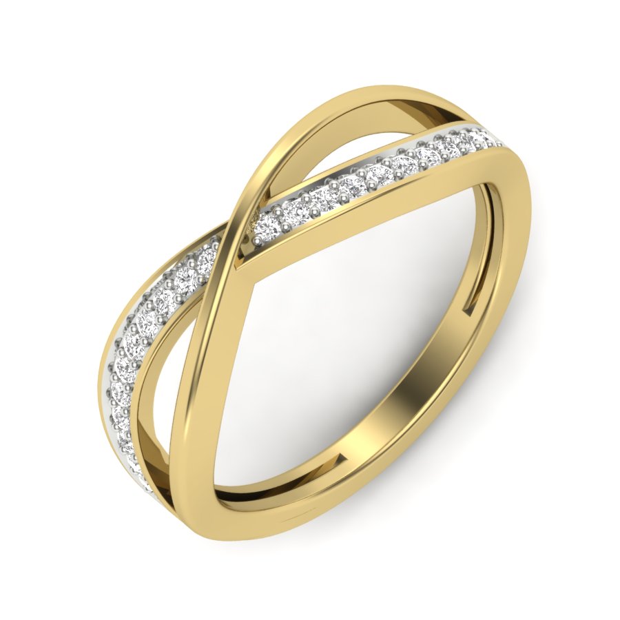 Yellow Gold Plated Sterling Silver Ring