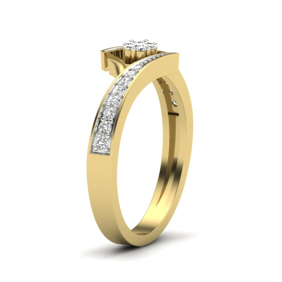 Yellow Gold Plated Sterling Silver Ring