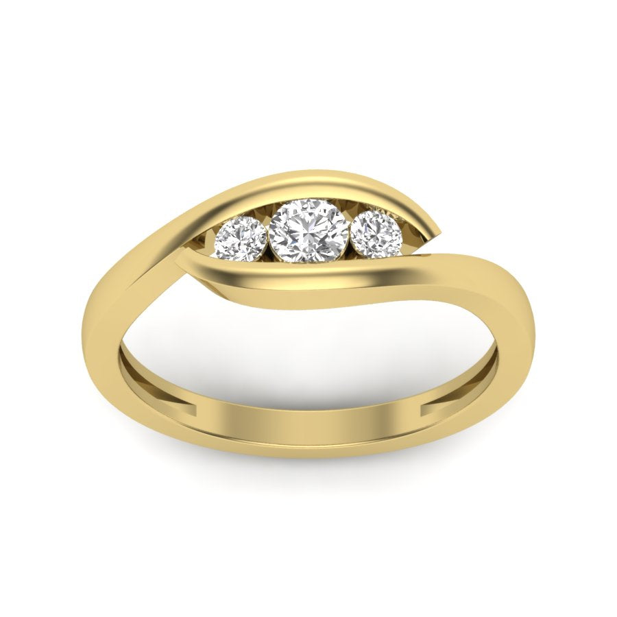 Yellow Gold Plated Sterling Silver Ring