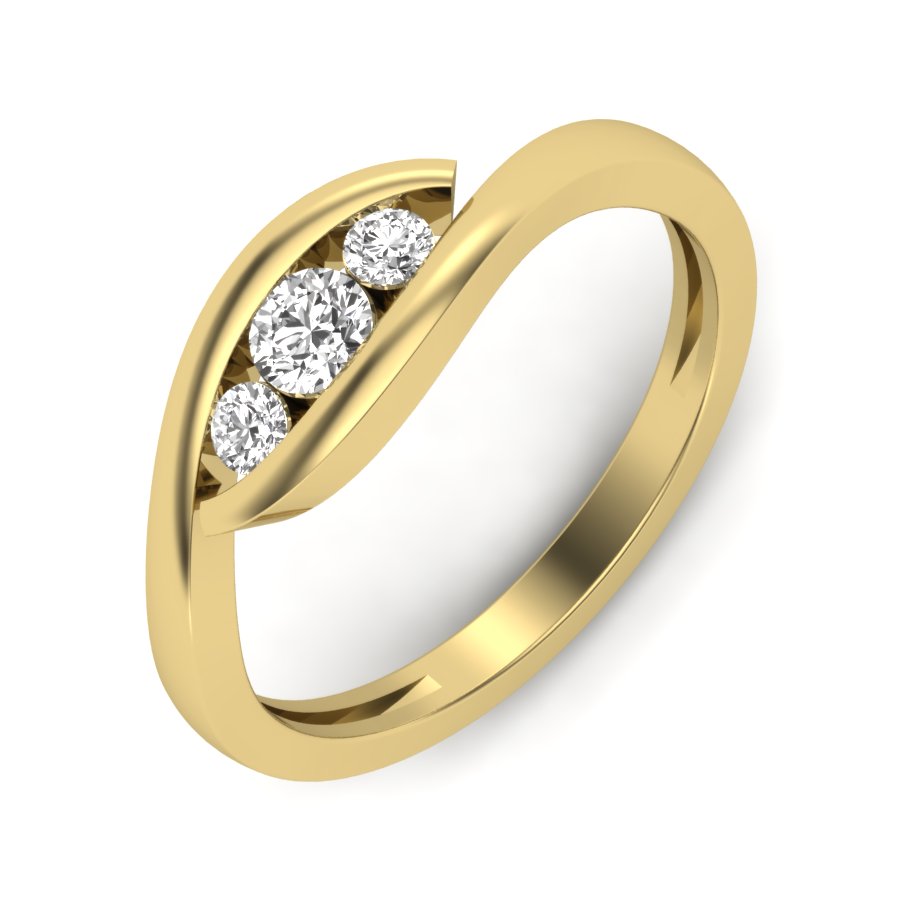 Yellow Gold Plated Sterling Silver Ring