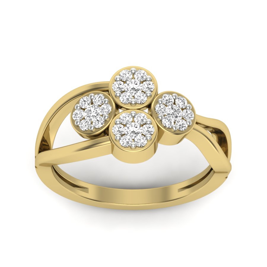 Yellow Gold Plated Sterling Silver Ring
