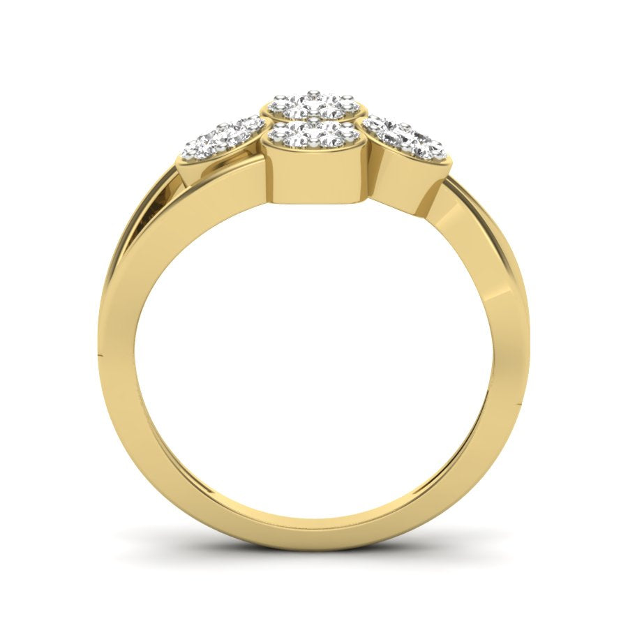 Yellow Gold Plated Sterling Silver Ring