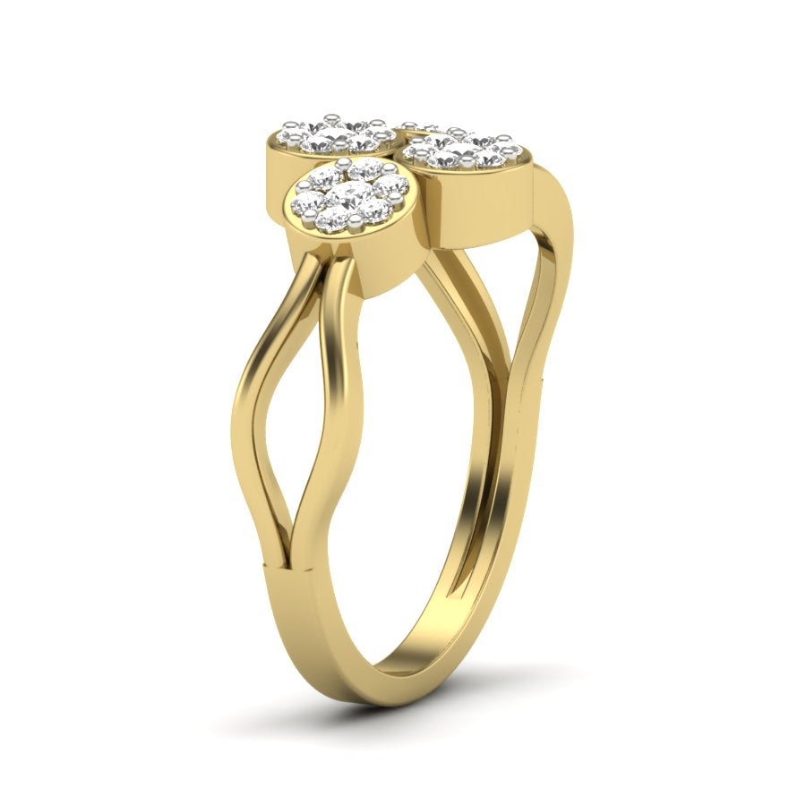 Yellow Gold Plated Sterling Silver Ring