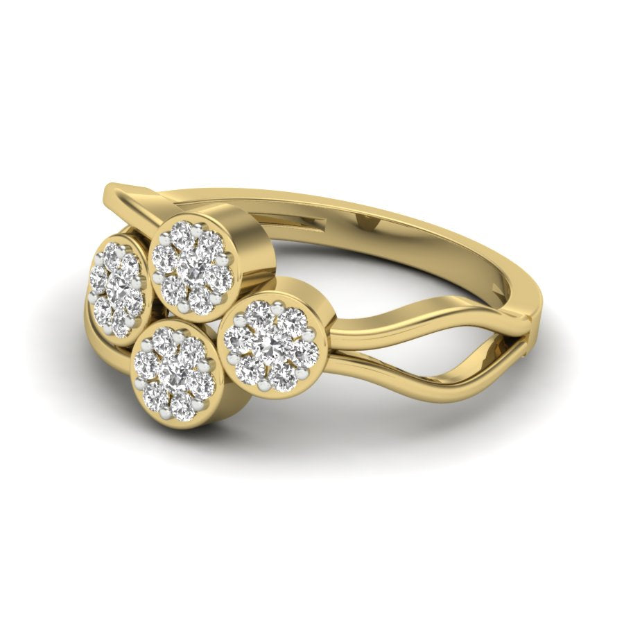 Yellow Gold Plated Sterling Silver Ring