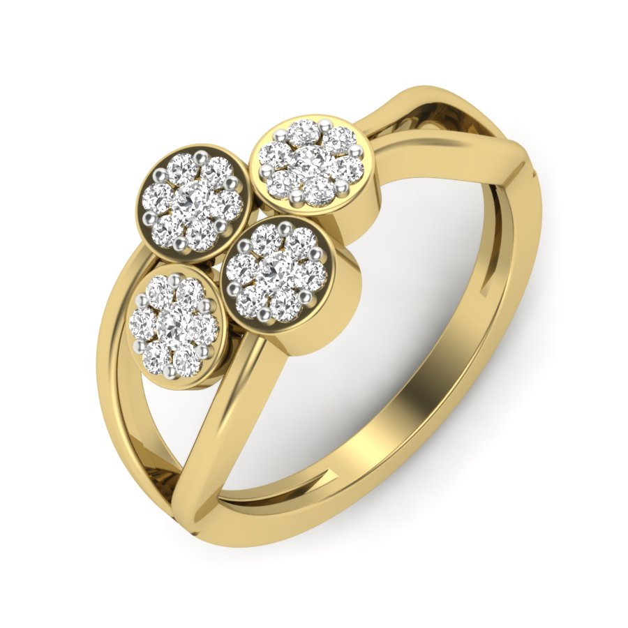 Yellow Gold Plated Sterling Silver Ring