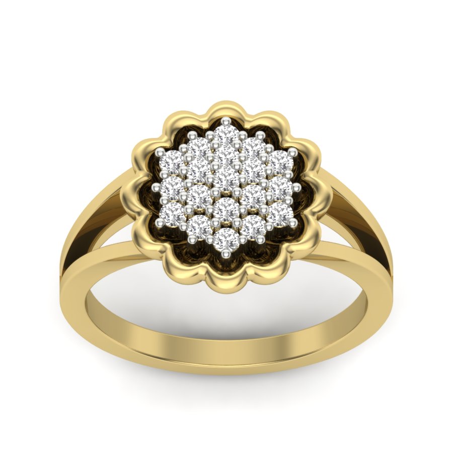 Yellow Gold Plated Sterling Silver Ring