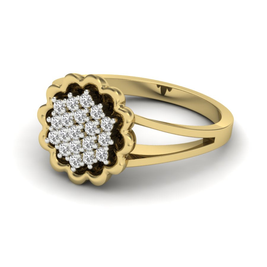 Yellow Gold Plated Sterling Silver Ring