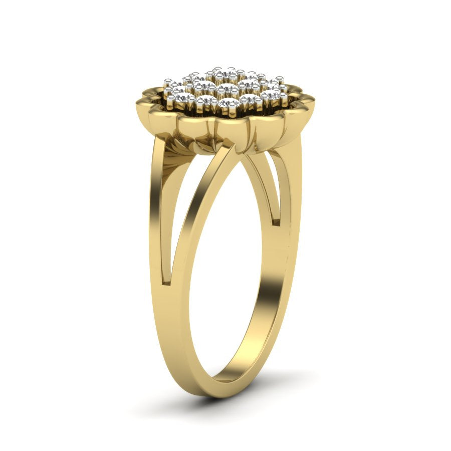 Yellow Gold Plated Sterling Silver Ring