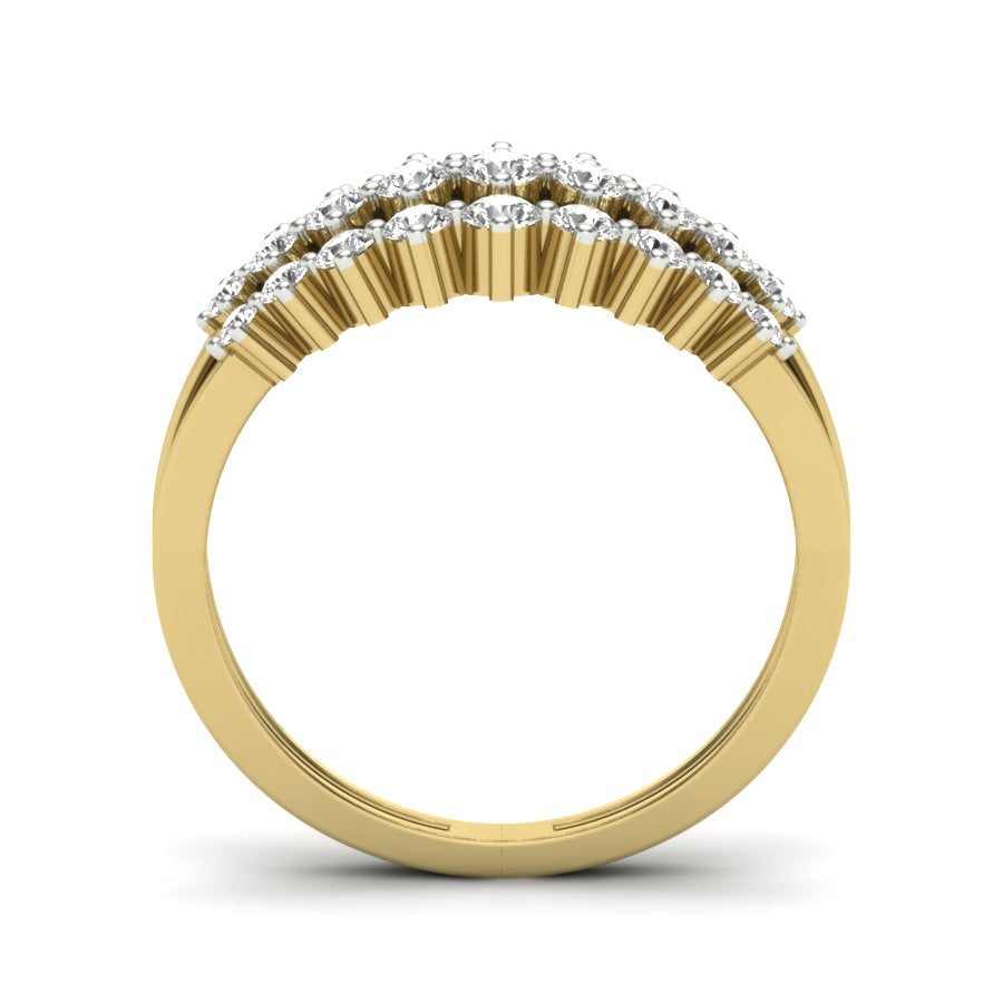 Yellow Gold Plated Sterling Silver Ring