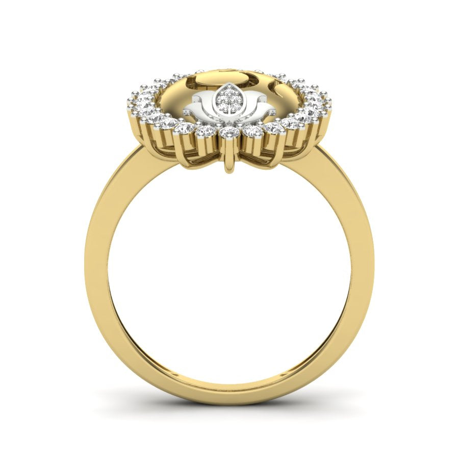 Yellow Gold Plated Sterling Silver Ring