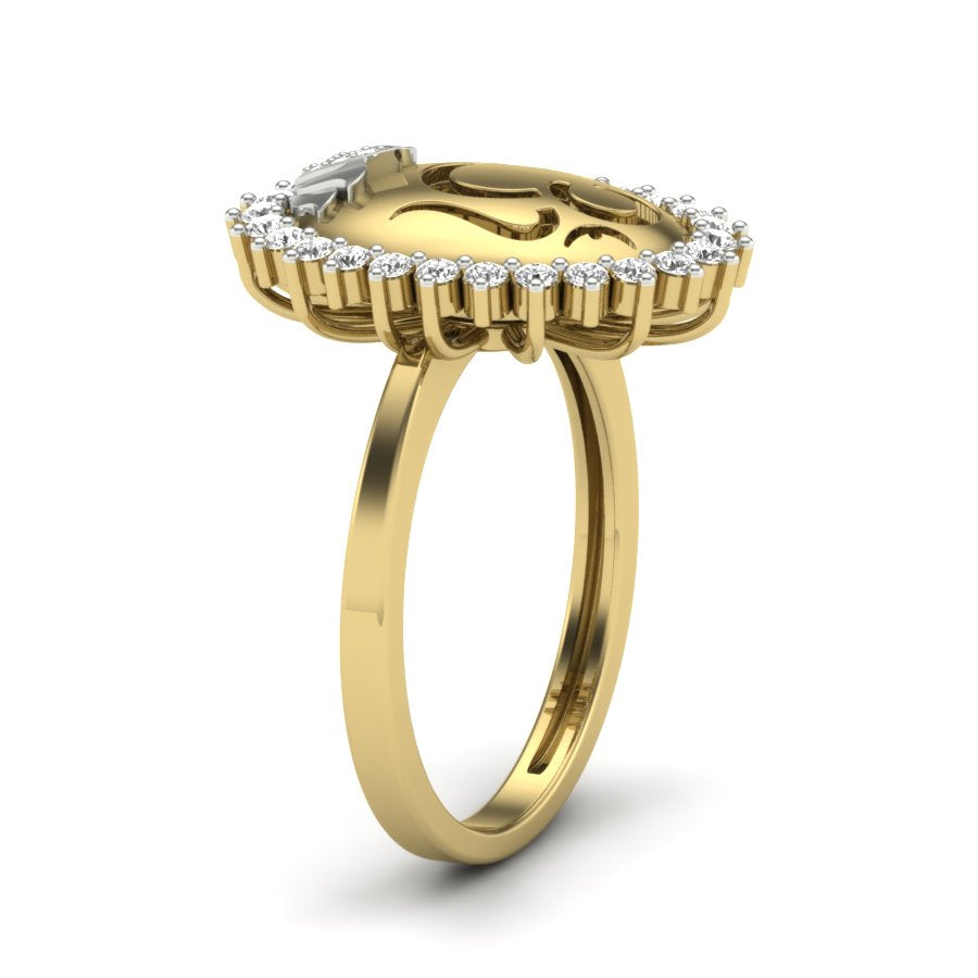 Yellow Gold Plated Sterling Silver Ring
