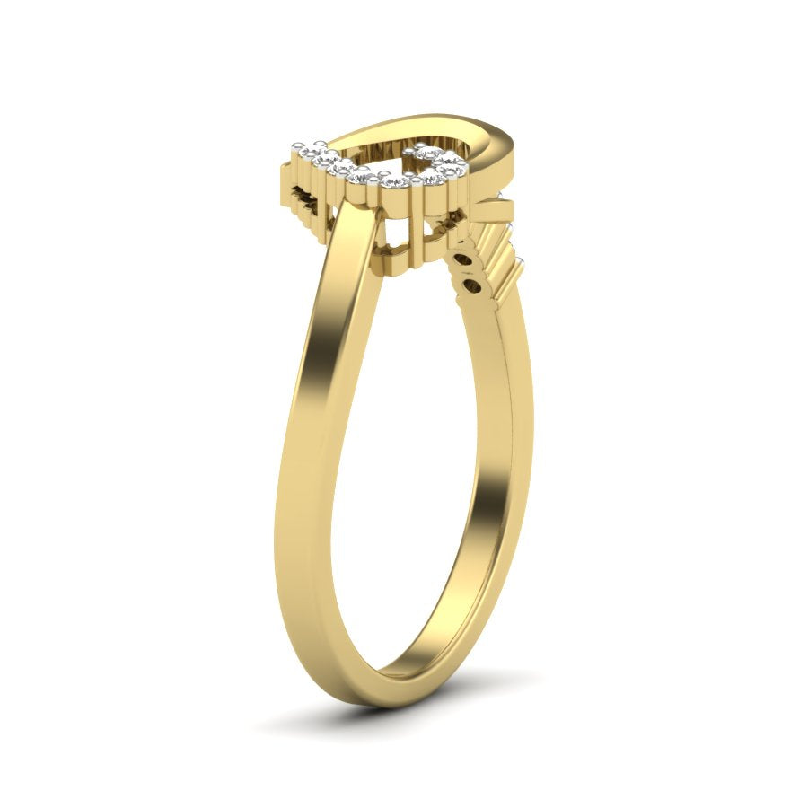 Yellow Gold Plated Sterling Silver Ring