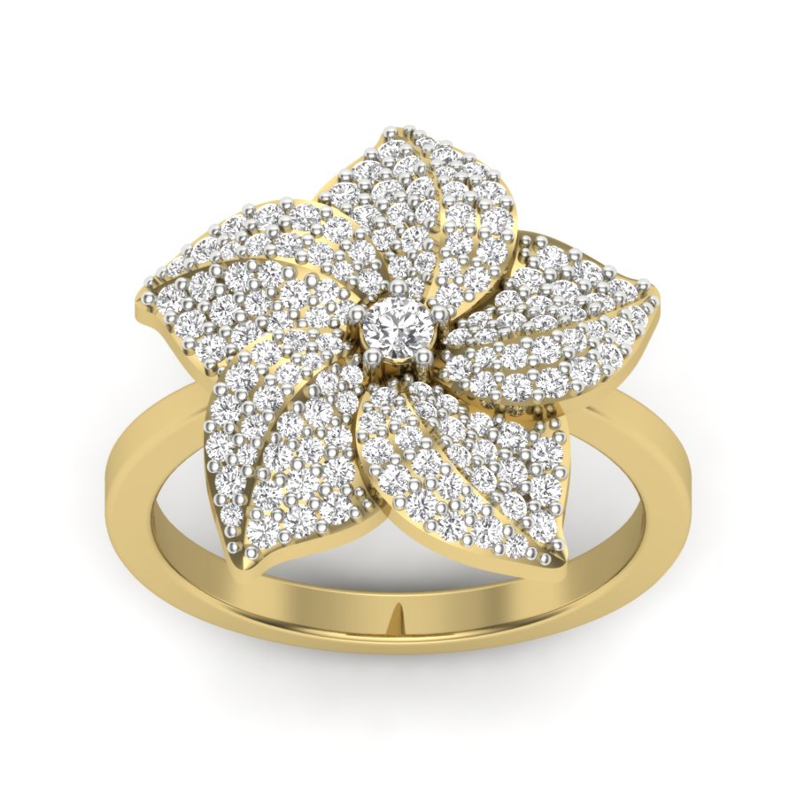 Yellow Gold Plated Sterling Silver Ring