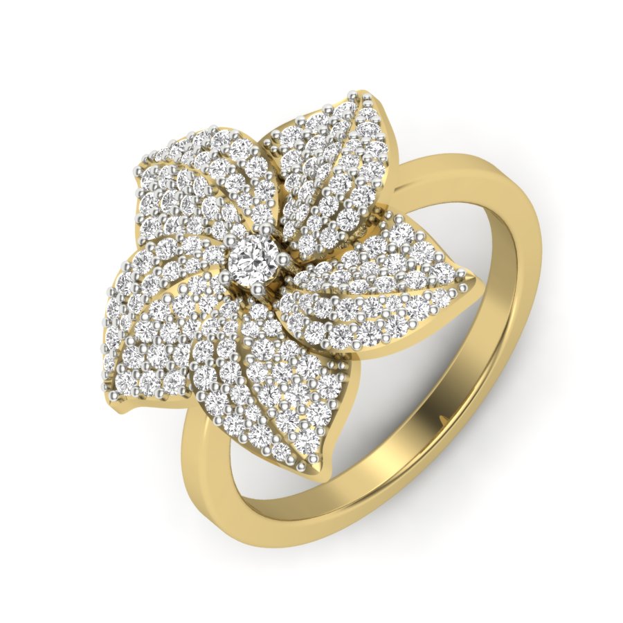Yellow Gold Plated Sterling Silver Ring