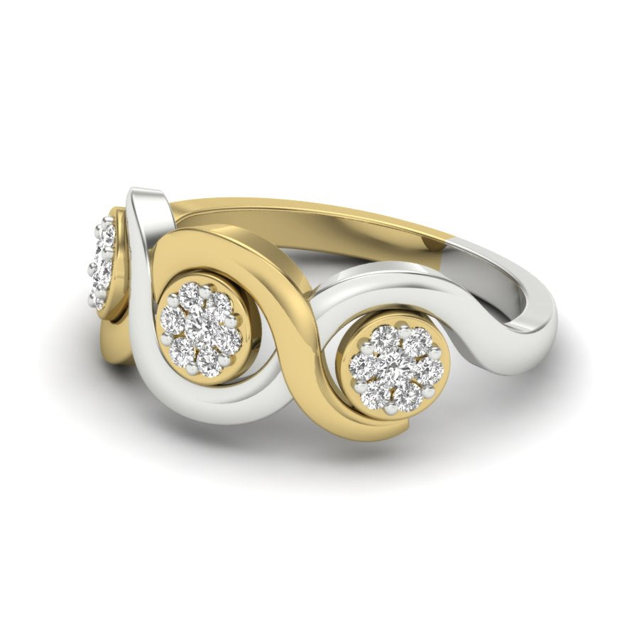 Yellow Gold Plated Sterling Silver Ring