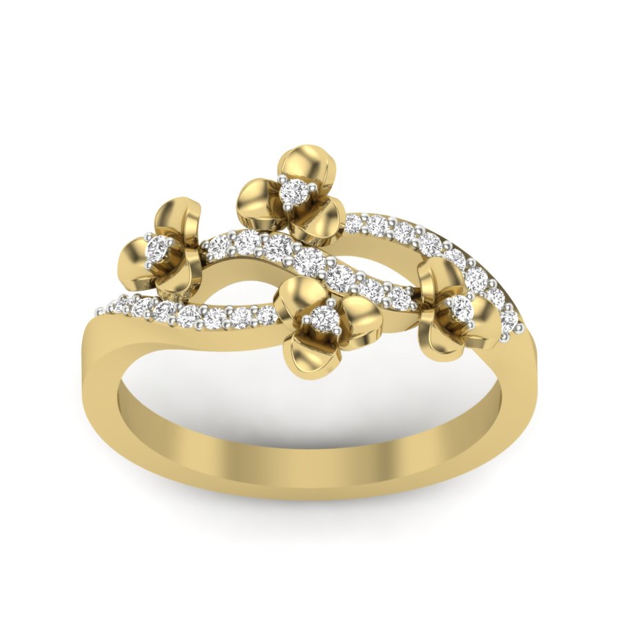 Yellow Gold Plated Sterling Silver Ring