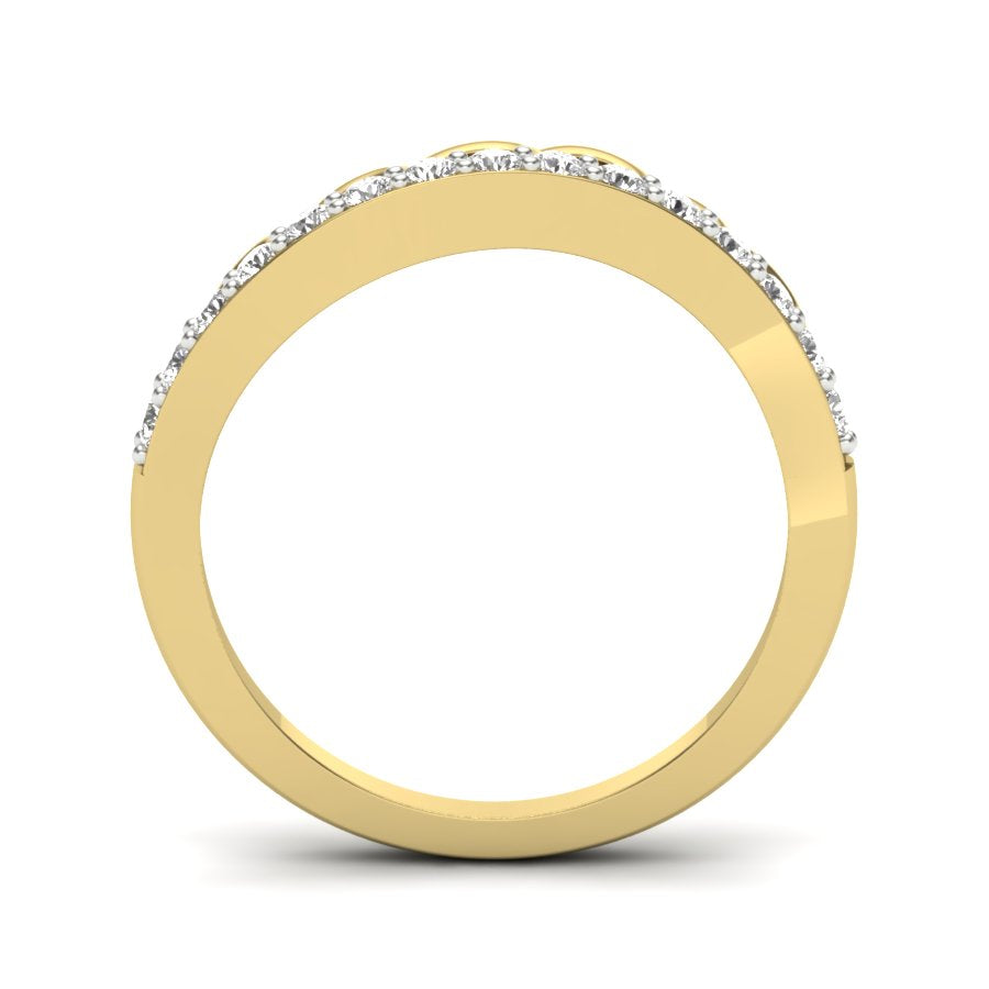 Yellow Gold Plated Sterling Silver Ring