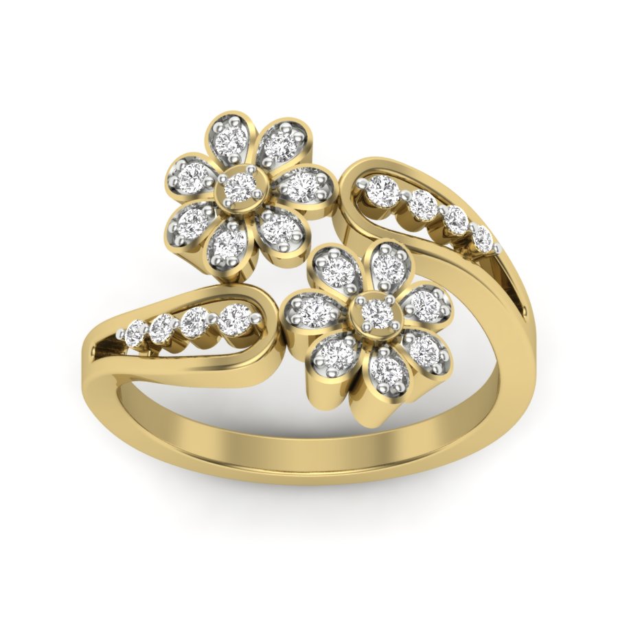 Yellow Gold Plated Sterling Silver Ring