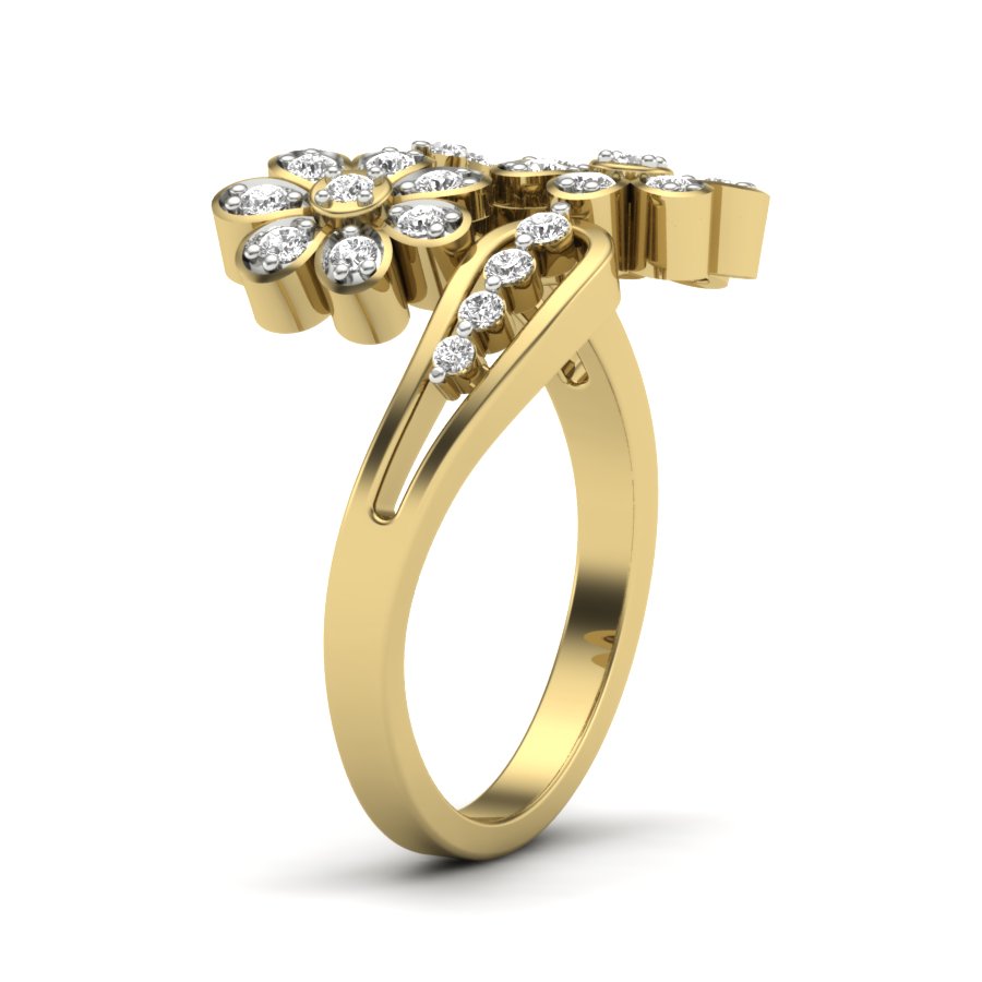 Yellow Gold Plated Sterling Silver Ring